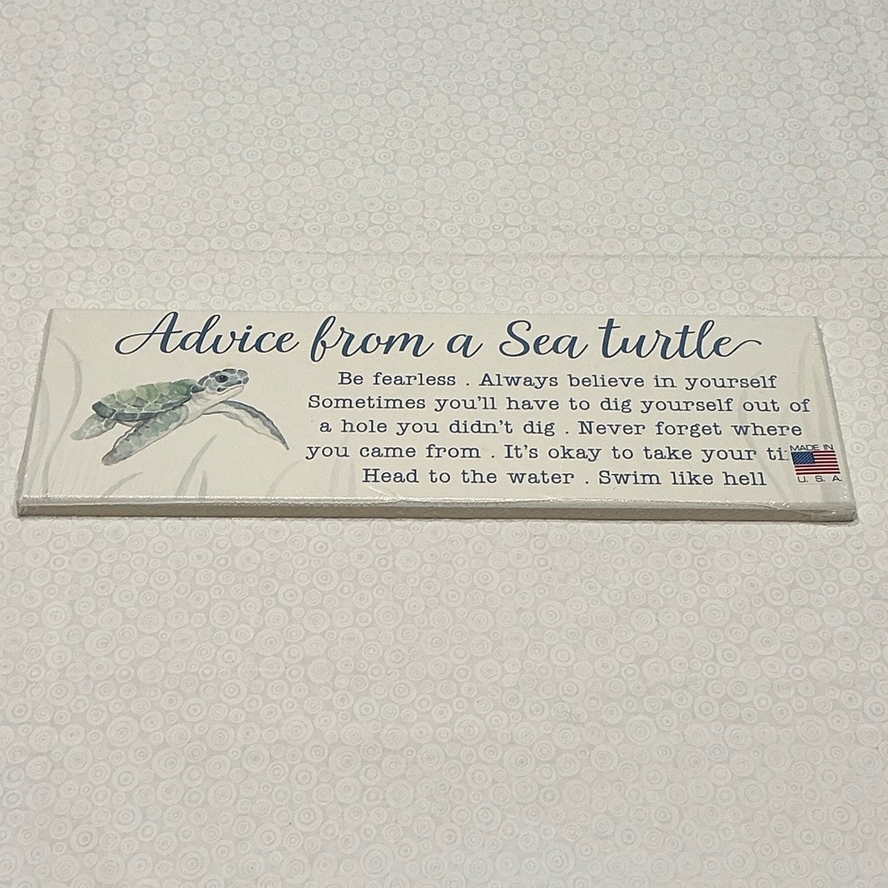 Sea Turtle Advice Wall Art